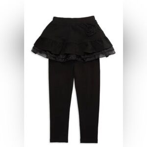 Joe-Ella Girl Black Skirt Leggings with Ruffle